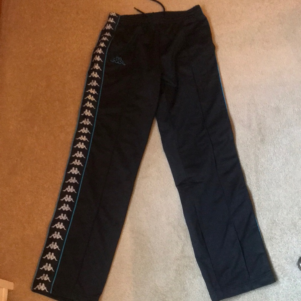 Kappa NWOT Men’s Size Small Stretch Banda Multi-Logo Monogram Track Pants!